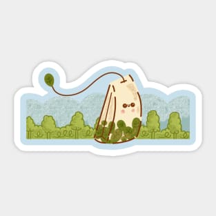 Green Tea Stroll Sticker